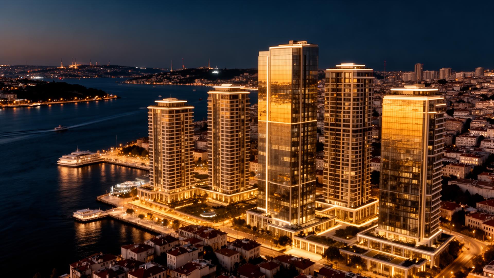 İstanbul Boğazı silüeti